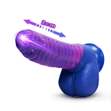 Consolador telescópico Absalom Caterpillar que cambia de Color con función de calentamiento inteligente y 3 empujes y 5 modos de vibración juguete sexual para mujer 