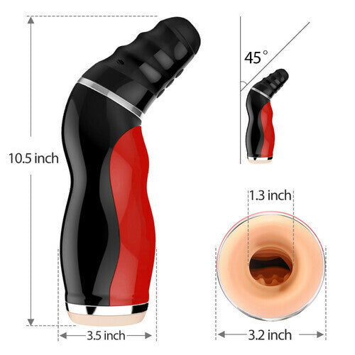 Airbag 5 Sucking 10 Vibration Heating 360 Wrapping Handheld Male Masturbator