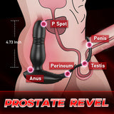 Alston Low Noise 10 stoßende und vibrierende Doppel-Penisringe aus Silikon für Prostata-Massagegerät 