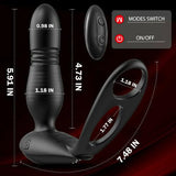 Alston Low Noise 10 Anillos de pene dobles de empuje y vibración Masajeador de próstata de silicona 