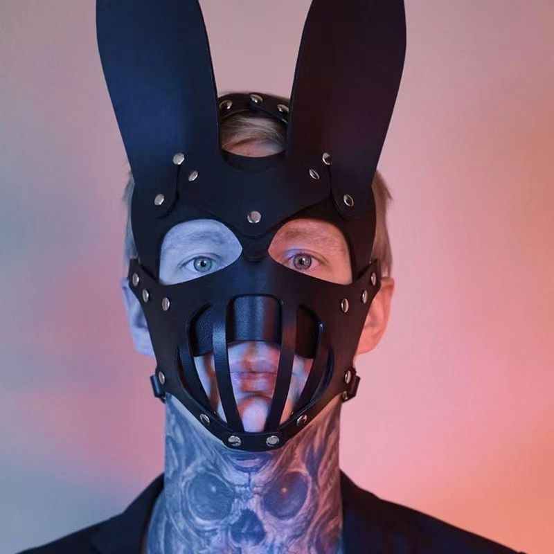 Petplay Bunny Leather Rabbit Mask Carnival Halloween Masquerade