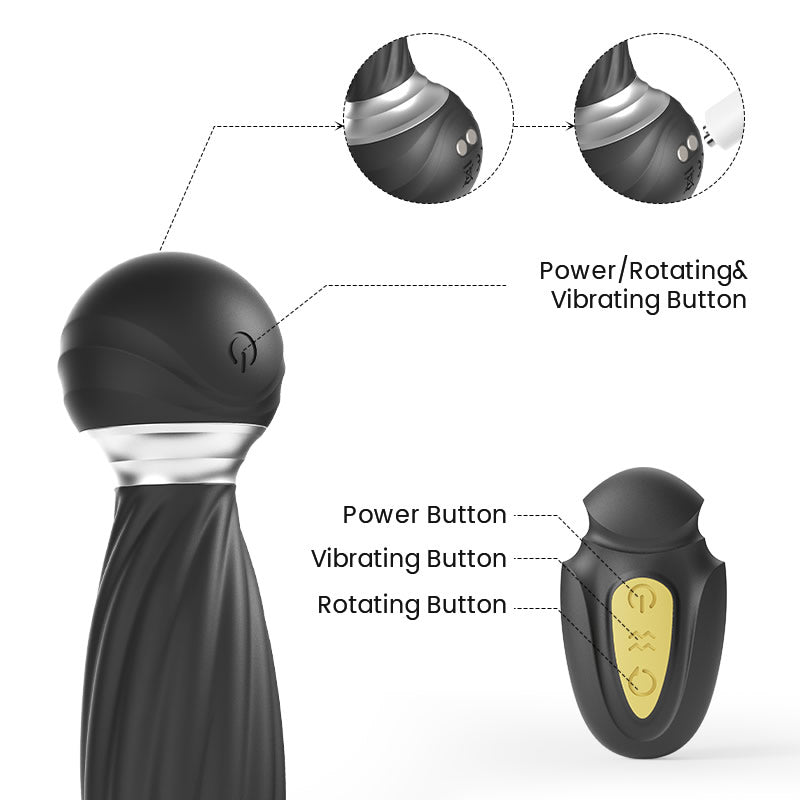 DAISY 7 Vibrating 7 Head Rotating Remote Prostate Anal Butt Plug