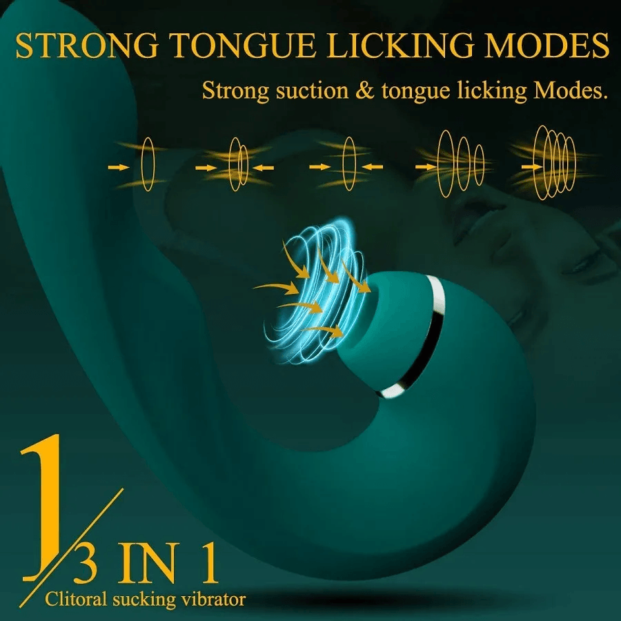 Female Sucking Vibrator Silicone 10 Frequency with G spot Stimulating