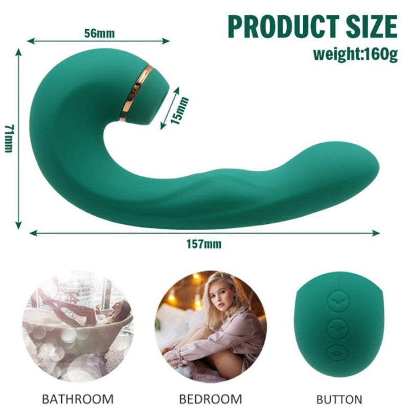 Female Sucking Vibrator Silicone 10 Frequency with G spot Stimulating