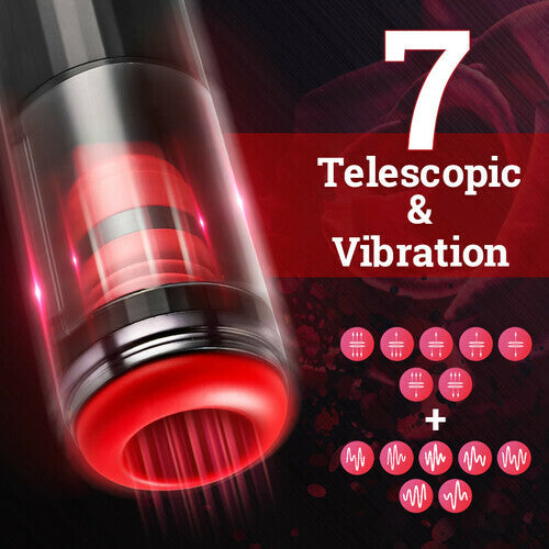 Fully Automatic 7 Telescopic Vibration Intelligent Male Masturbator Cup
