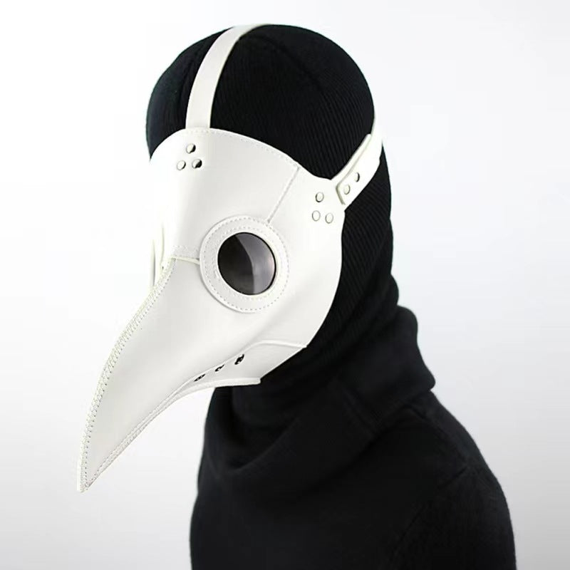 Gothic Steampunk Beak Bird Raven Jackdaw Mask Medieval Halloween Costume Props