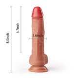 Heating 42 Celsius 10-frequency Squirming Vibrating 8.5 Inch Dildo Remote Control