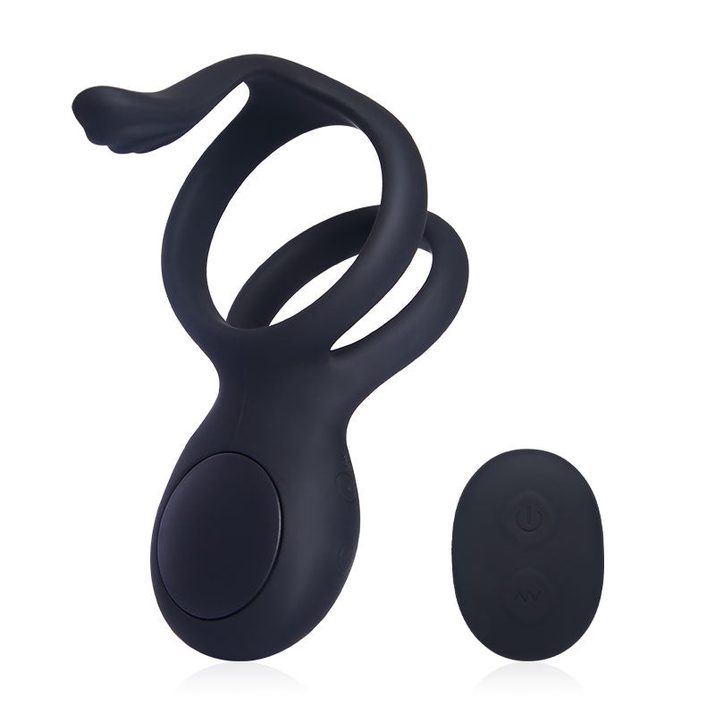 Hot Vibration Stimulating & Remote Control Double Cock Rings for Couple Play