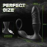 Mason-APP Controller & 9-Telescopic Vibration & Cock Rings Prostate Massager - propinkup