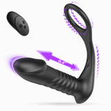 Fighter Moore - 10 Thrilling Vibration 3 Thrusting Silicone Remote Control Cock Ring Anal Vibrator