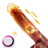 Neil 9 Vibrating 3 Vibrador consolador realista oscilante telescópico de 8,86 PULGADAS 