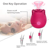 Omysky Flower 7-Frequency Suction Ruby Oral Sex Clitoral Vibrant Rose Toy