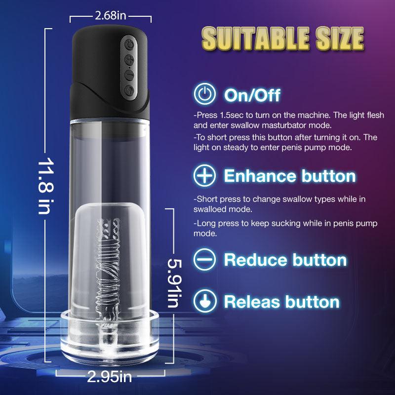 Enlargement 6 Suction Vacuum Pump Trainning Male Maturbation Cup Enlargement 6 Suction Vacuum Pump Trainning Male Maturbation Cup