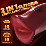 Pressb 10 modos de mordida y 10 modos de vibración estimulan el vibrador de mujer del clítoris del pezón 