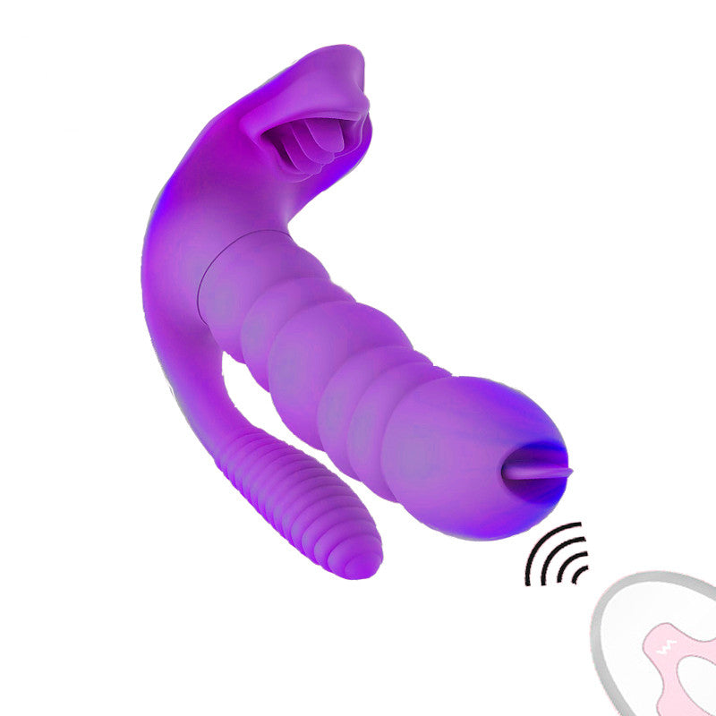 Propinkup Female Vibrator- Tongue Flirt Anal Plug 2in1 Butterfly Toys for Women