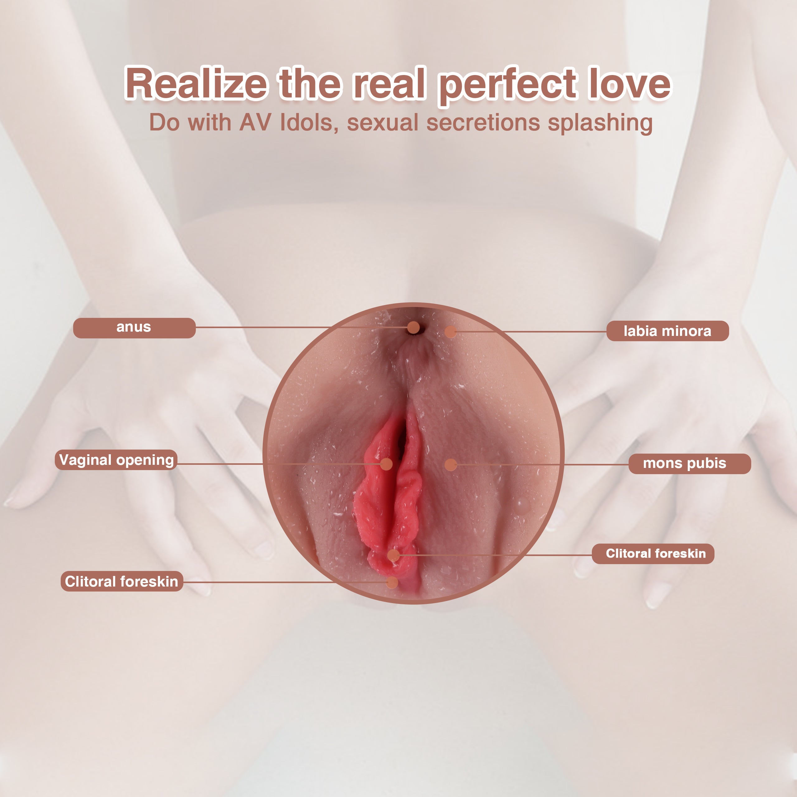 Propinkup Realistic Pocket Pussy Lifelike Vagina Clara Male Masturbator