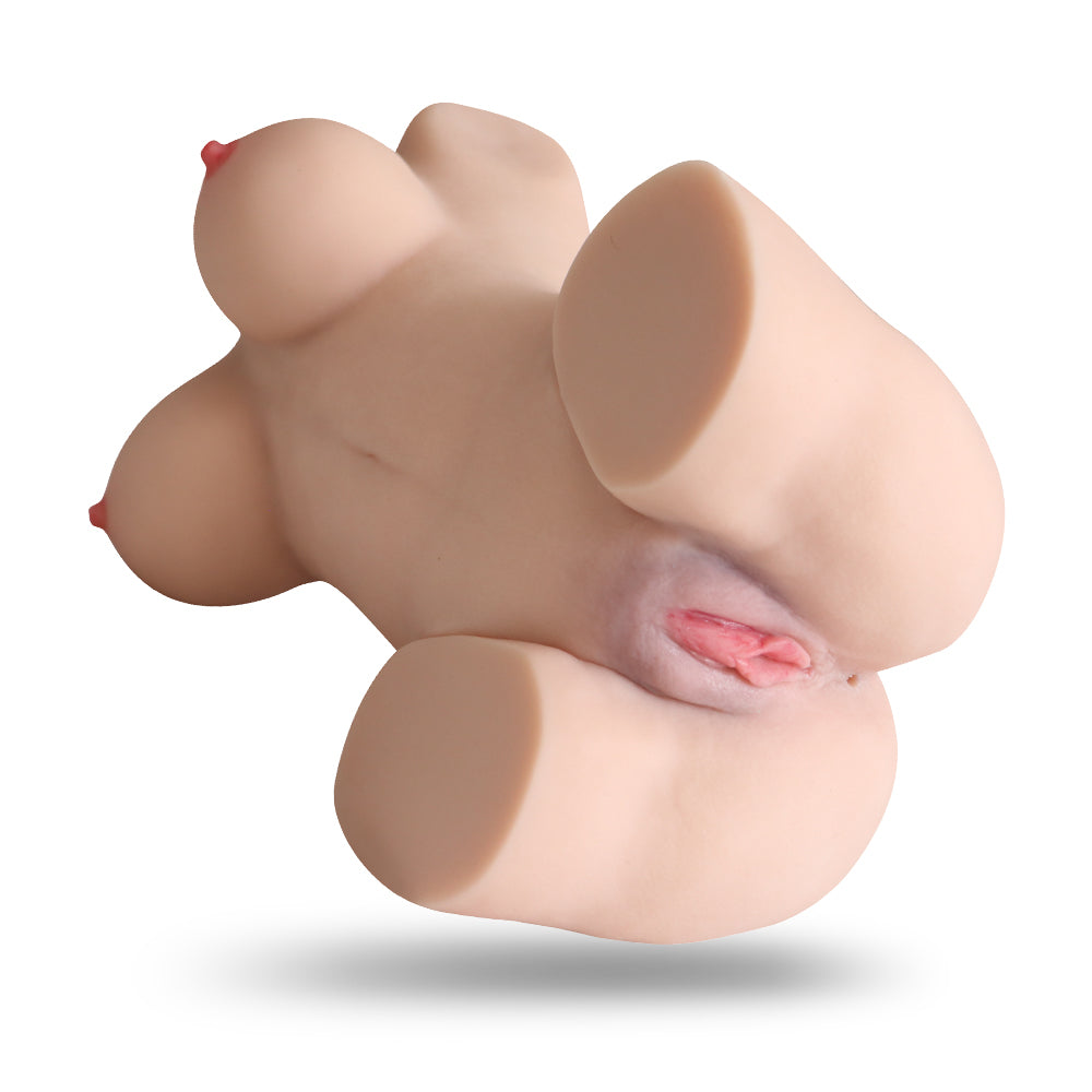 Propinkup 3IN1 Realistic Sex Doll - Lorain Plump Breast 3D Pussy Anal Dual Channels Lifelike Skin Toy
