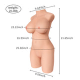 Propinkup Realistic Sex Doll | 20.28lb Mia's Body 3D Dual Tunnels Pink Tits Lifelike Male Masturbator