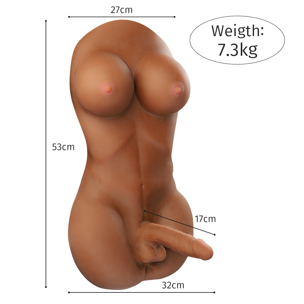 Realistic Sex Doll - Shemale Body 17CM Cock Tight Anus Lifelike Ladyboy