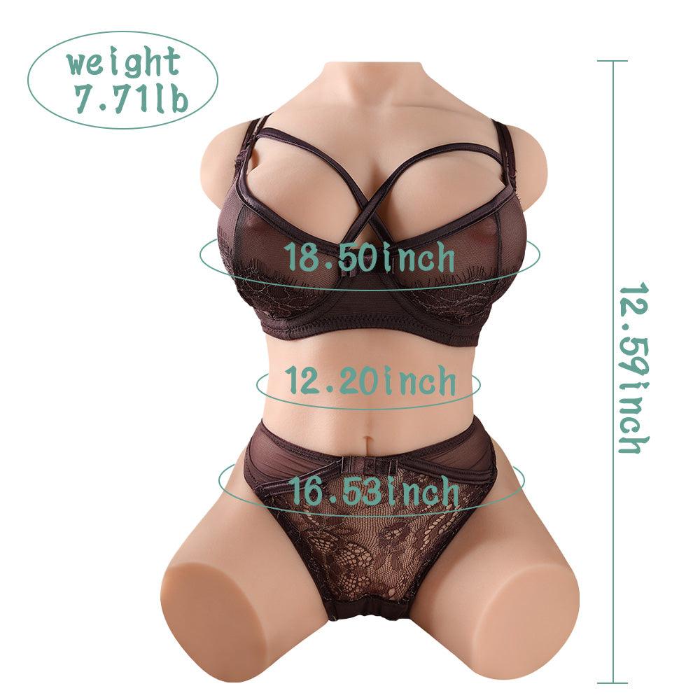 Propinkup Realistic Sex Doll | Villa 7.7lb Lifelike Masturbator with 3D Textured Vaginal & Anal Tunnel - propinkup
