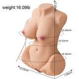 Propinkup Realistic Sex Doll Automatical Sucking Vibration- Magnon Plump Boobs 3D Tunnel Lifelike Skin Body Doll