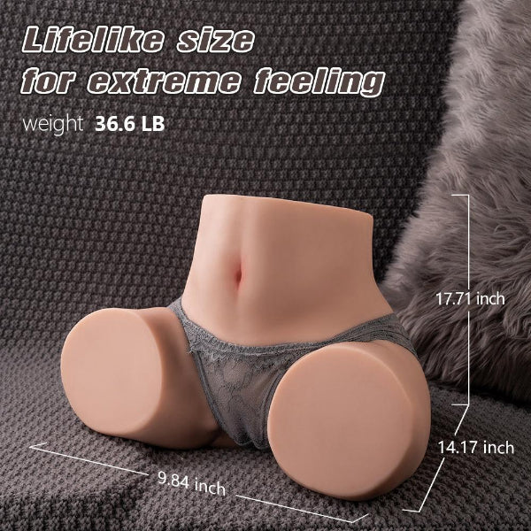 Propinkup Realistic Sex Doll Super Soft- 1/1 Scale Ingrid Automatical Sucking Vibration lifelike Skin Hip Dual Channels - propinkup
