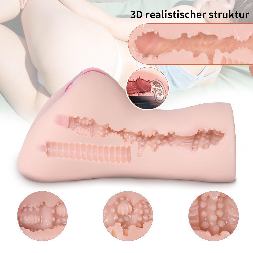 Propinkup Rola Lifelike Vagina Anal Dual integrierter realistischer Taschenmuschi-Masturbator für Männer 