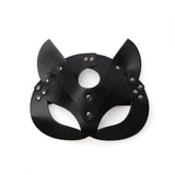 Cosplay Face Mask Fox Bunny Cat PU leather Rivet Punk Style