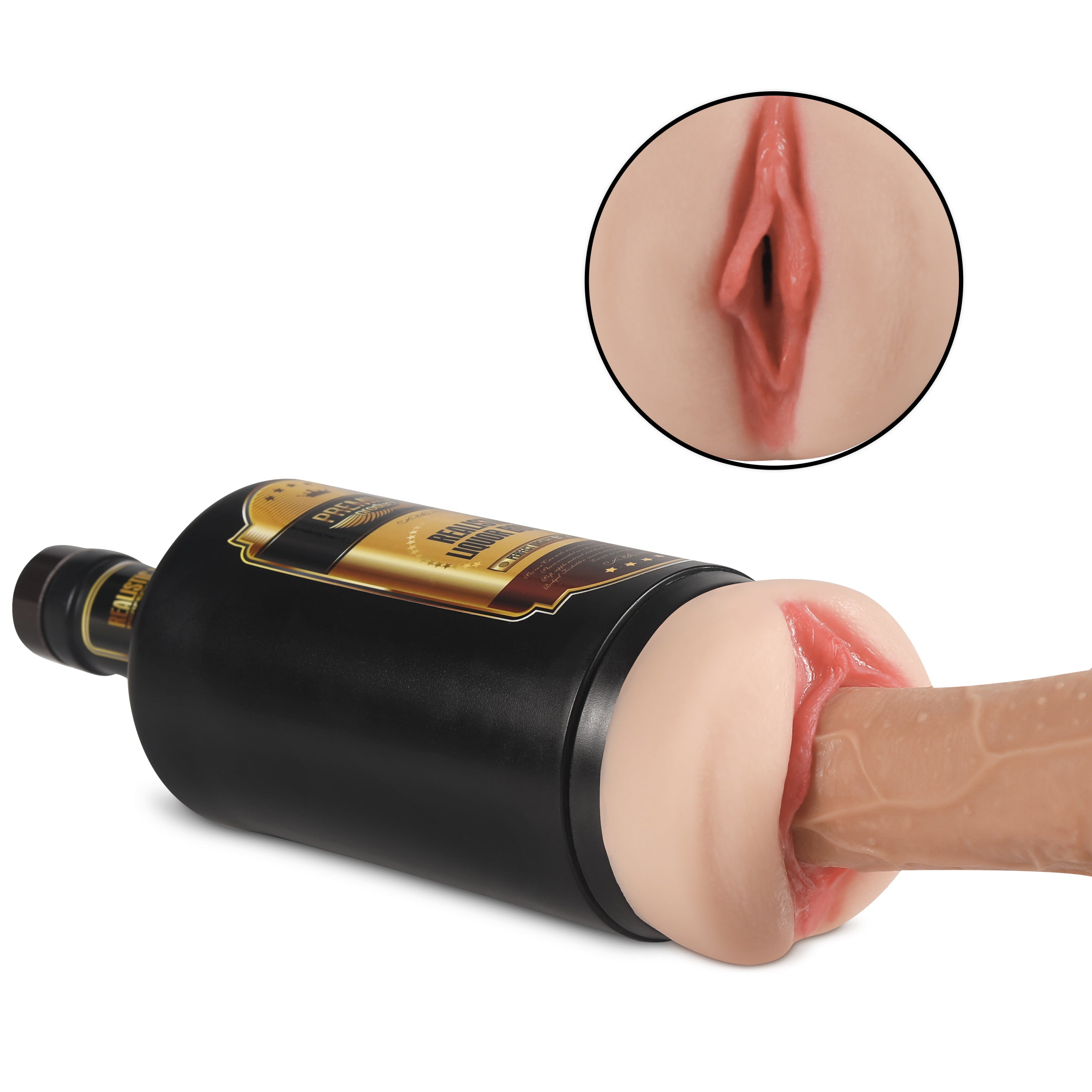Propinkup Weinform, realistische Vagina, austauschbare Hülse, lebensechte Muschi-Masturbationsschale 