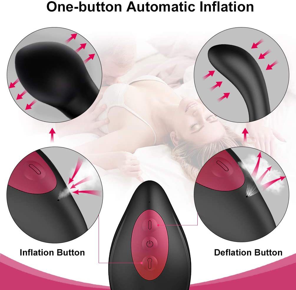 Prostate Massager 10 Frequency Vibration Automatical Air Pump Inflatable Butt plug