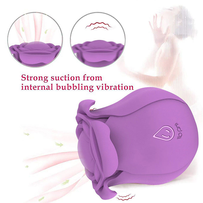 Rose Vibrant Toy Suction Female Vibrator