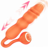 2 in 1 Thrusting Vibrator with 9 Thrusting 10 Vibrating Modes Woman Sex Toy