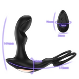 Dual Rings Wearable Silicone Prostate Vibrator 7 Frequency