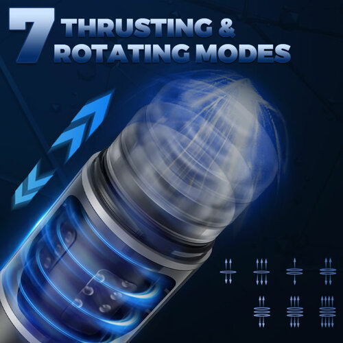Chainsaw 7 Thrusting Rotation Male Masturbation with Suction Base