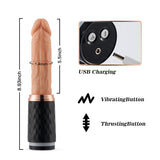 Venus 5.4-Inch 7 Vibrating 7 Telescoping Silicone Dildo with Mount Base