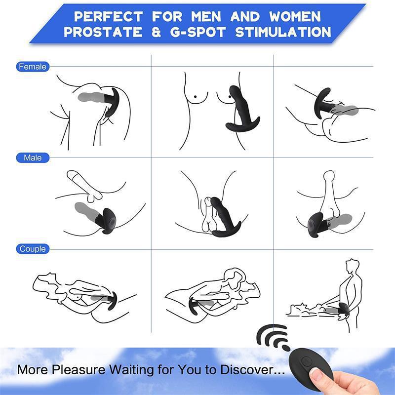 Wearable Remote Control 360° Rotatable 10 Vibrating Prostate Massager