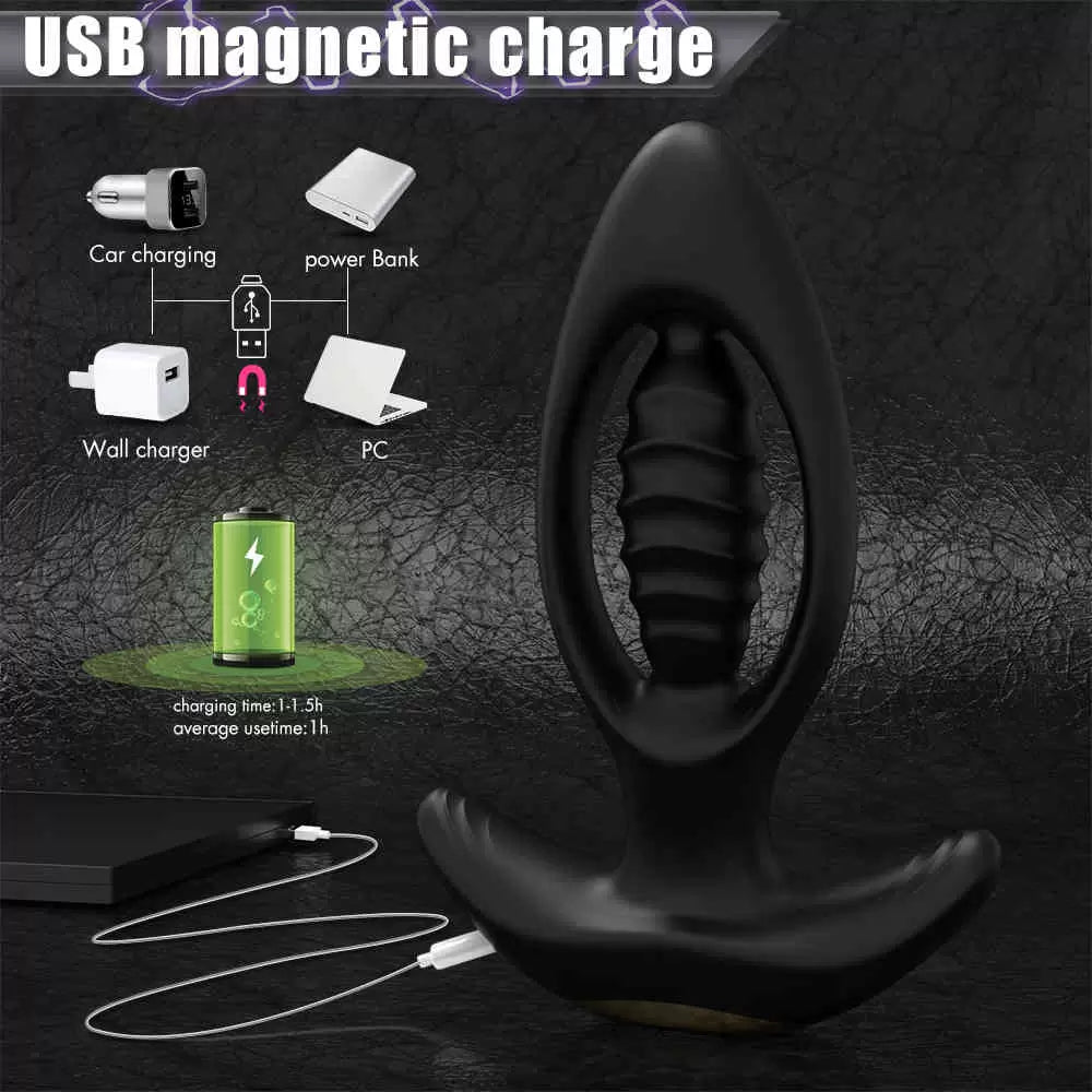 Wireless Hollow Out Anal Prostate Massager Butt plug Vibrators Couple Sex Toys